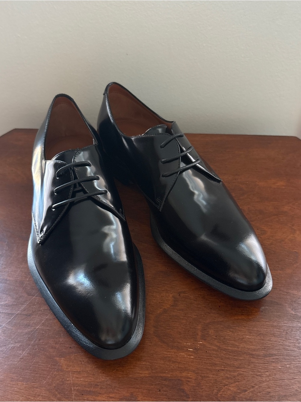 Celine Black Patent Leather Derby Shoes